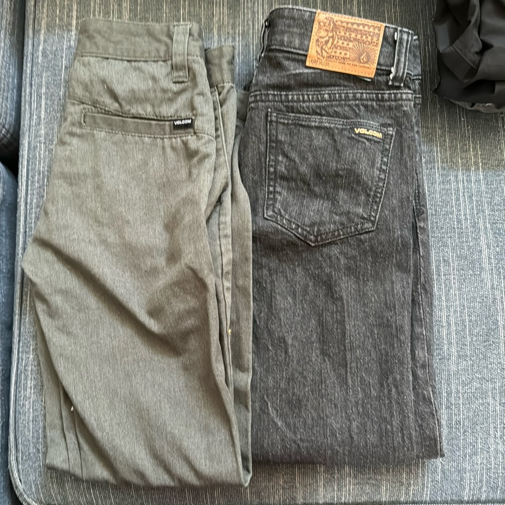 Volcom boys pants, 1 slacks style, 1 jeans size 25/10